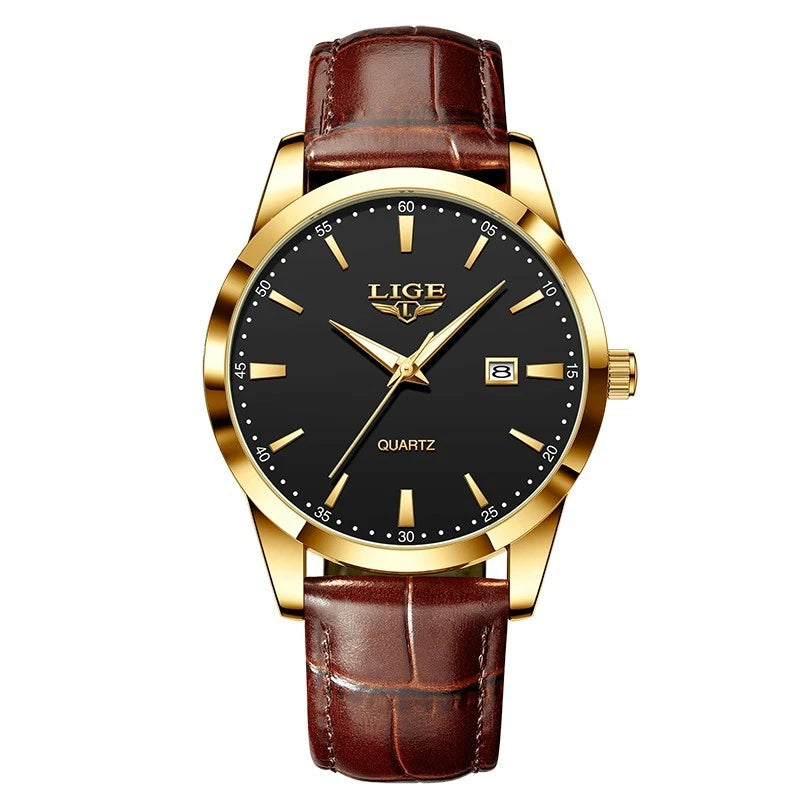 Mens Leather Wrist Watch
