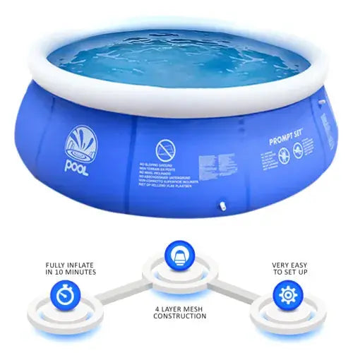 8/10ft Prompt Set Inflatable Paddling Pool Swimming Pool Family Outdoor Party Royalcart