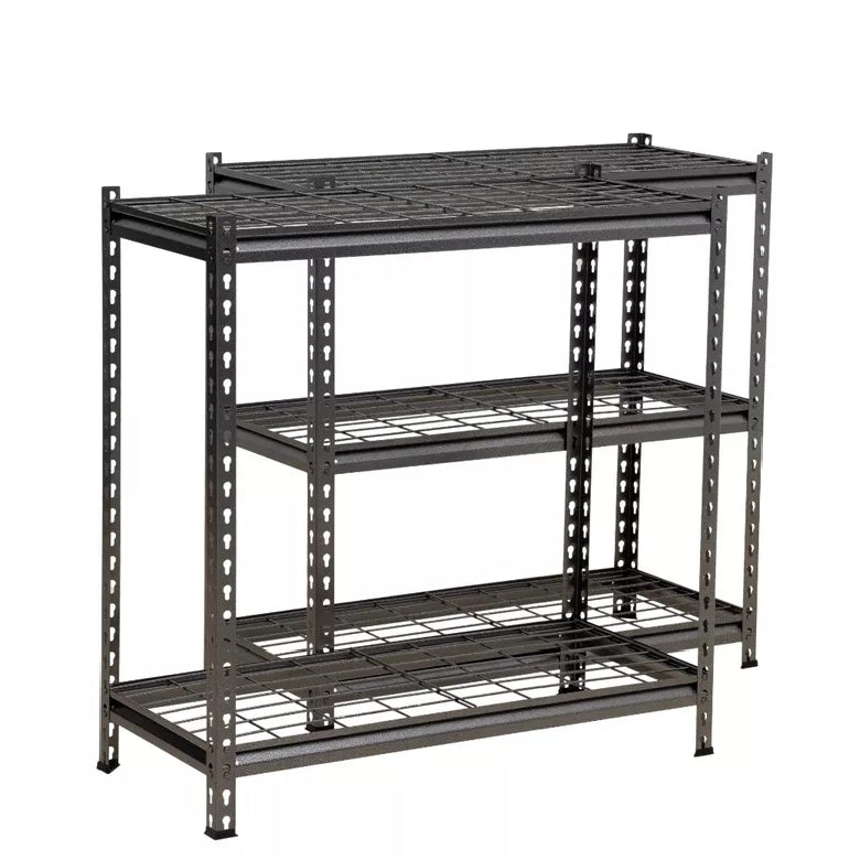 5 Tier Metal Wire Shelving Unit Storage Rack - 1000kg Load Weight, Black