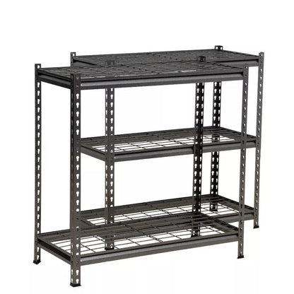5 Tier Metal Wire Shelving Unit Storage Rack - 1000kg Load Weight, Black