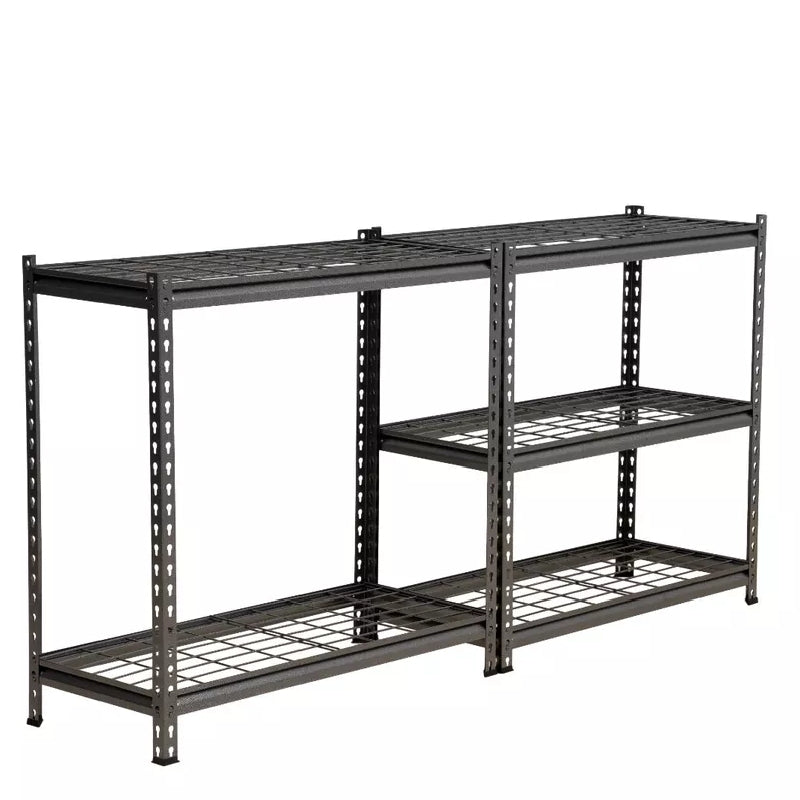 5 Tier Metal Wire Shelving Unit Storage Rack - 1000kg Load Weight, Black