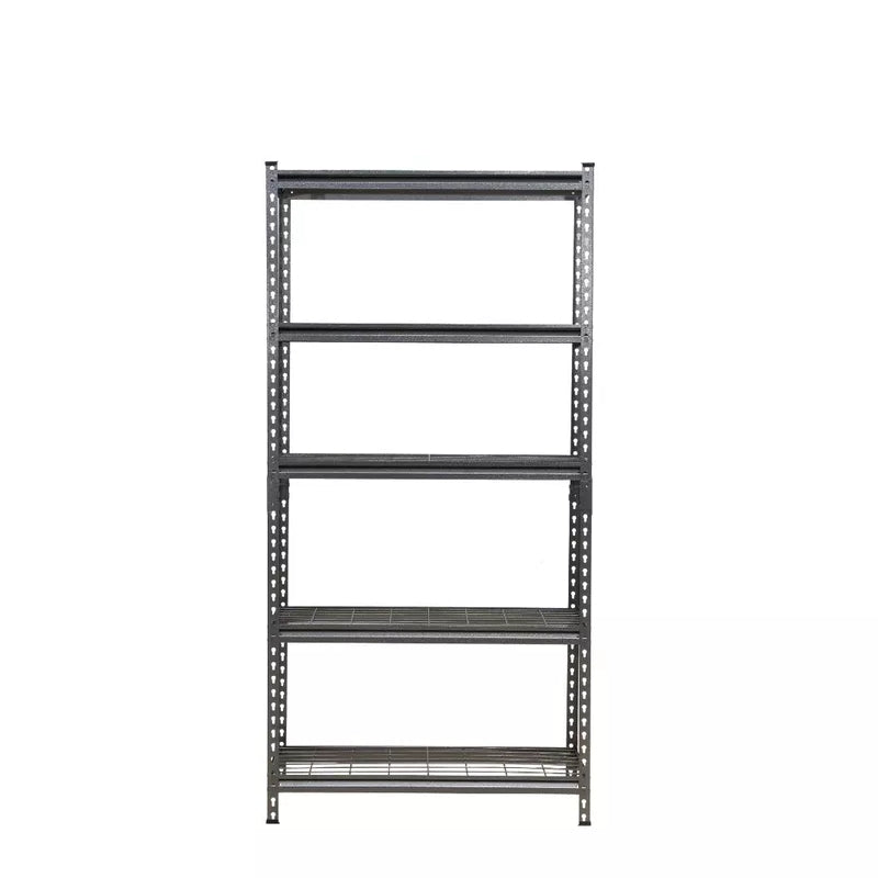 5 Tier Metal Wire Shelving Unit Storage Rack - 1000kg Load Weight, Black