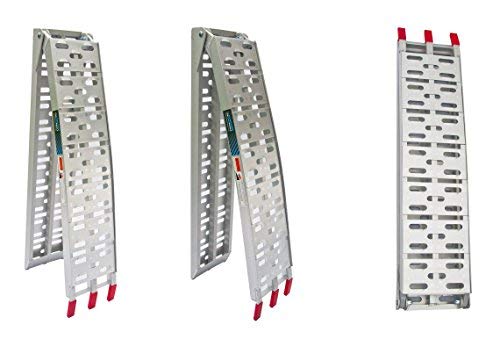 The Ramp People Pair of 2.2m Aluminium Folding Loading Ramps for ATVs, Quad Bikes, Lawnmowers (2.2m length, 600kg capacity) Royalcart