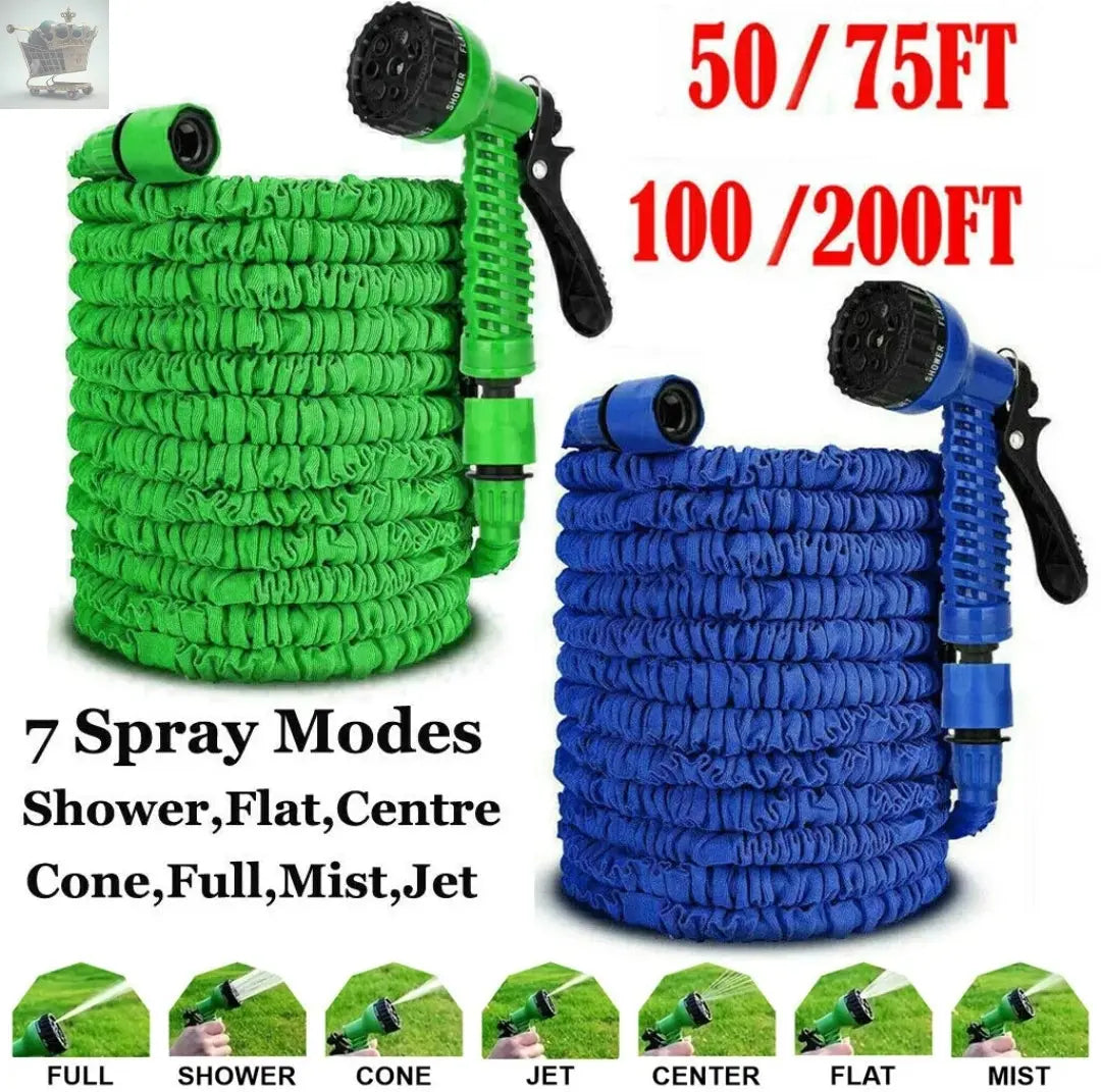50ft Expandable Garden Hose Pipe Anti Kink With 7 Function Royalcart