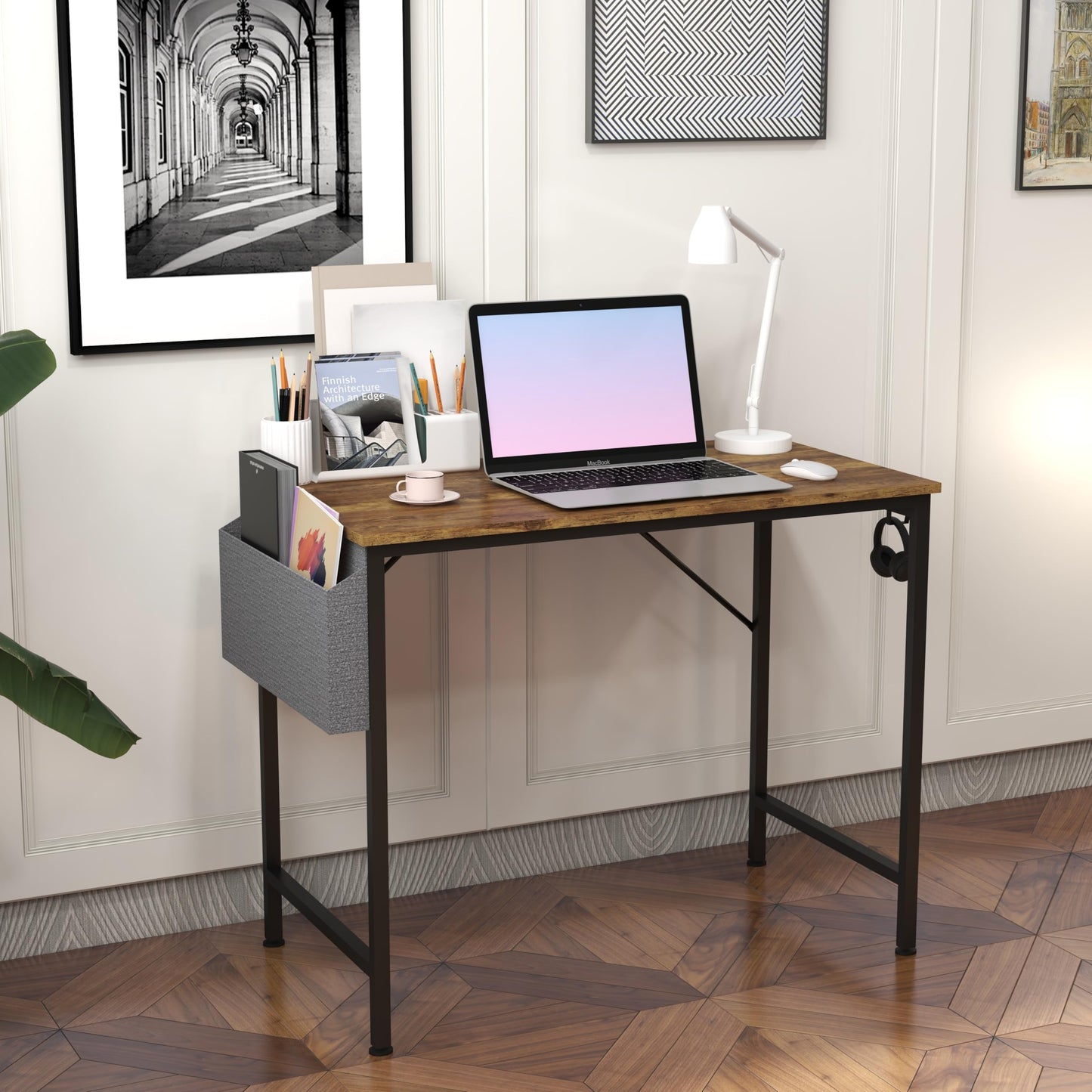Computer Desk Laptop PC Study Table Writing Home Office Desk Workstation Storage 100CM