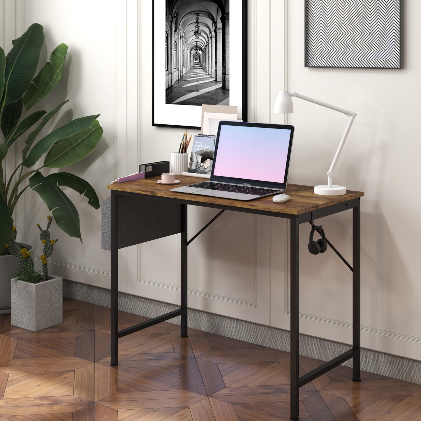 Computer Desk Laptop PC Study Table Writing Home Office Desk Workstation Storage 100CM