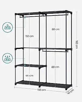 Heavy Duty Steel Thick Tube Robust Cloth Rail Rack Royalcart
