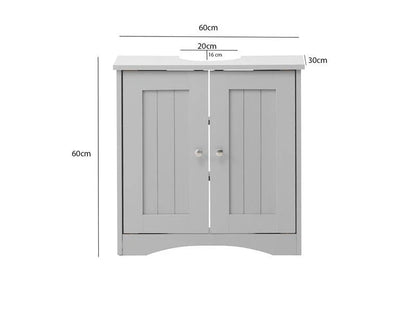 Grey Bathroom Under Sink Cabinet Basin Storage Cupboard Vanity Unit Furniture