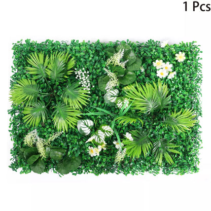 12 x Plant Artificial Mat Greenery Wall Hedge Fence Foliage Panel Home wedding pannel
