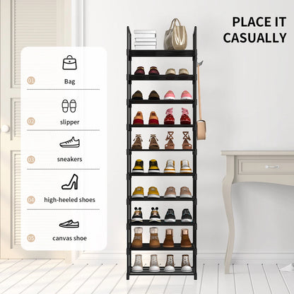10 Tier Stackable Shoes Heels Storage