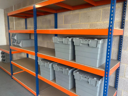 Warehouse Racking 5 Tier Shelving 180x120x45 Heavy Duty 250kg Storage Garage Workshop shed