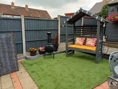 Artificial Grass 40mm Realistic Luxury C Shaped Yarn Astro Turf Fake Grass