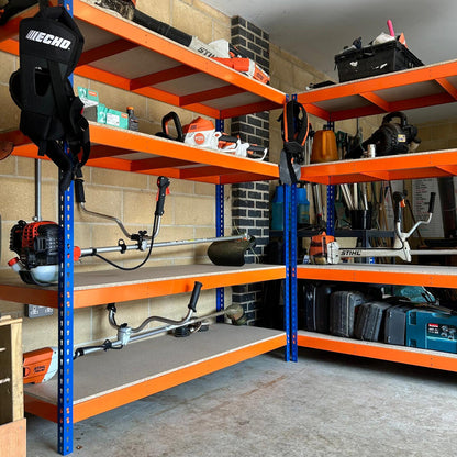 Warehouse Racking 5 Tier Shelving 180x120x45 Heavy Duty 250kg Storage Garage Workshop shed