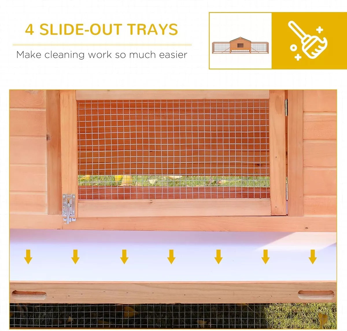 Extra Large 10FT Chicken Coop Hen Poultry Ark House Rabbit Hutch Run Nest XL New