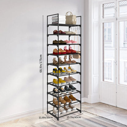 10 Tier Stackable Shoes Heels Storage