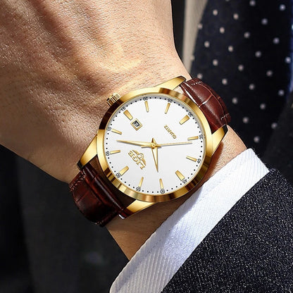Mens Leather Wrist Watch