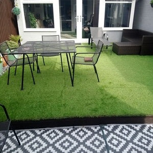 Artificial Grass 40mm Realistic Luxury C Shaped Yarn Astro Turf Fake Grass