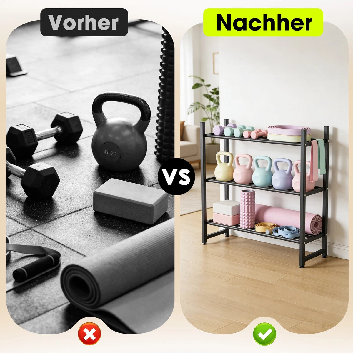 3-Tier Large Dumbbell Rack Weight Storage Stand Heavy Duty
