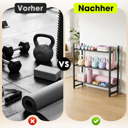 3-Tier Large Dumbbell Rack Weight Storage Stand Heavy Duty