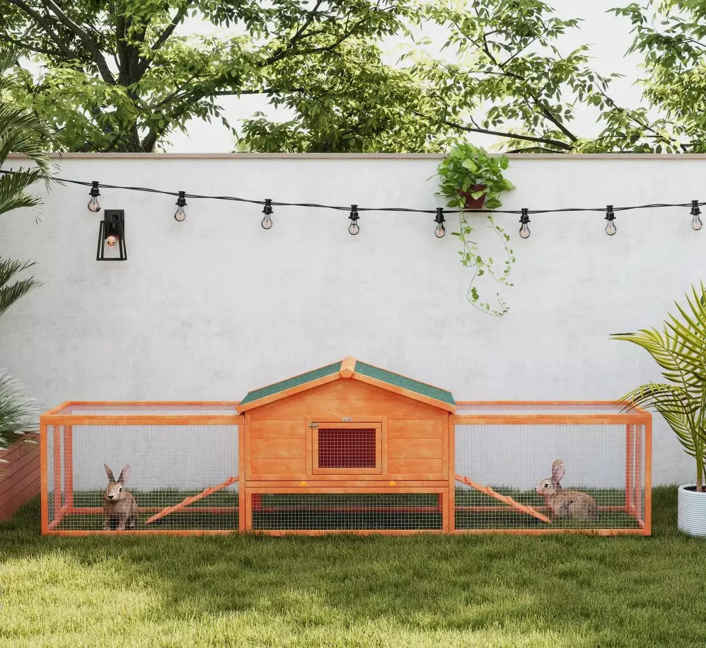 Extra Large 10FT Chicken Coop Hen Poultry Ark House Rabbit Hutch Run Nest XL New