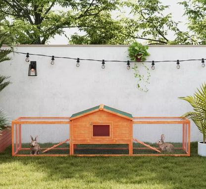 Extra Large 10FT Chicken Coop Hen Poultry Ark House Rabbit Hutch Run Nest XL New