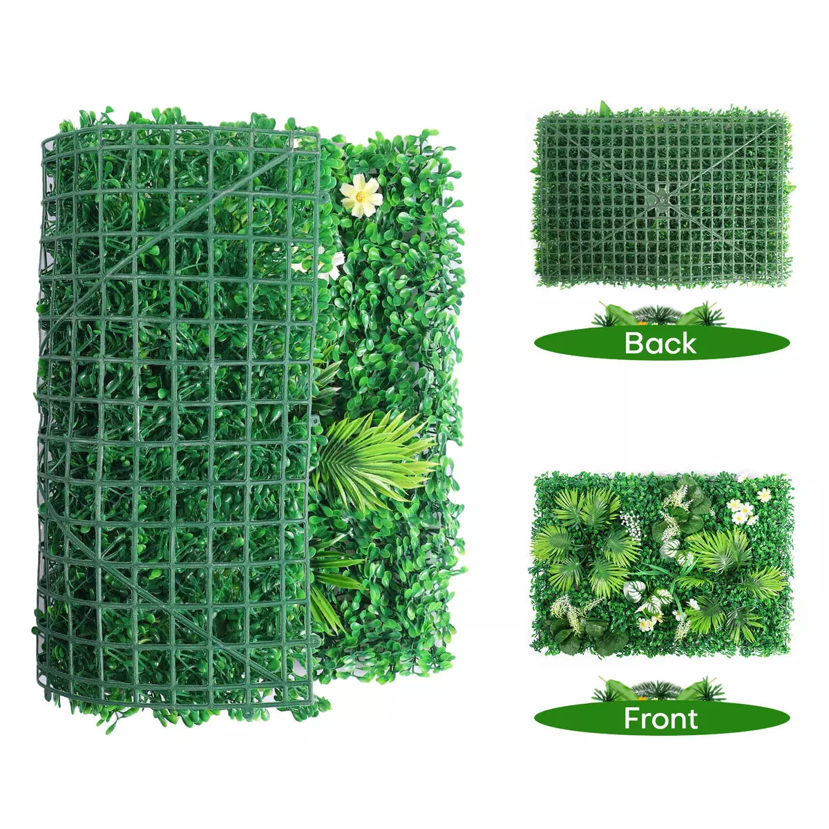 12 x Plant Artificial Mat Greenery Wall Hedge Fence Foliage Panel Home wedding pannel