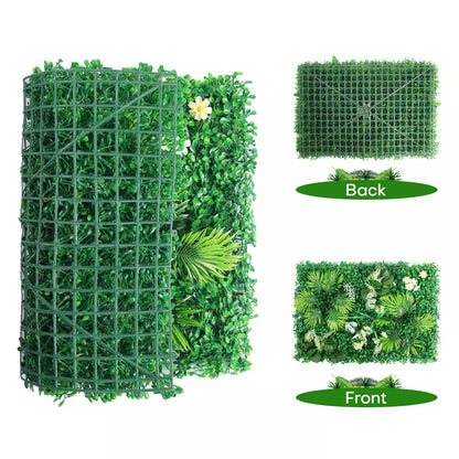 12 x Plant Artificial Mat Greenery Wall Hedge Fence Foliage Panel Home wedding pannel