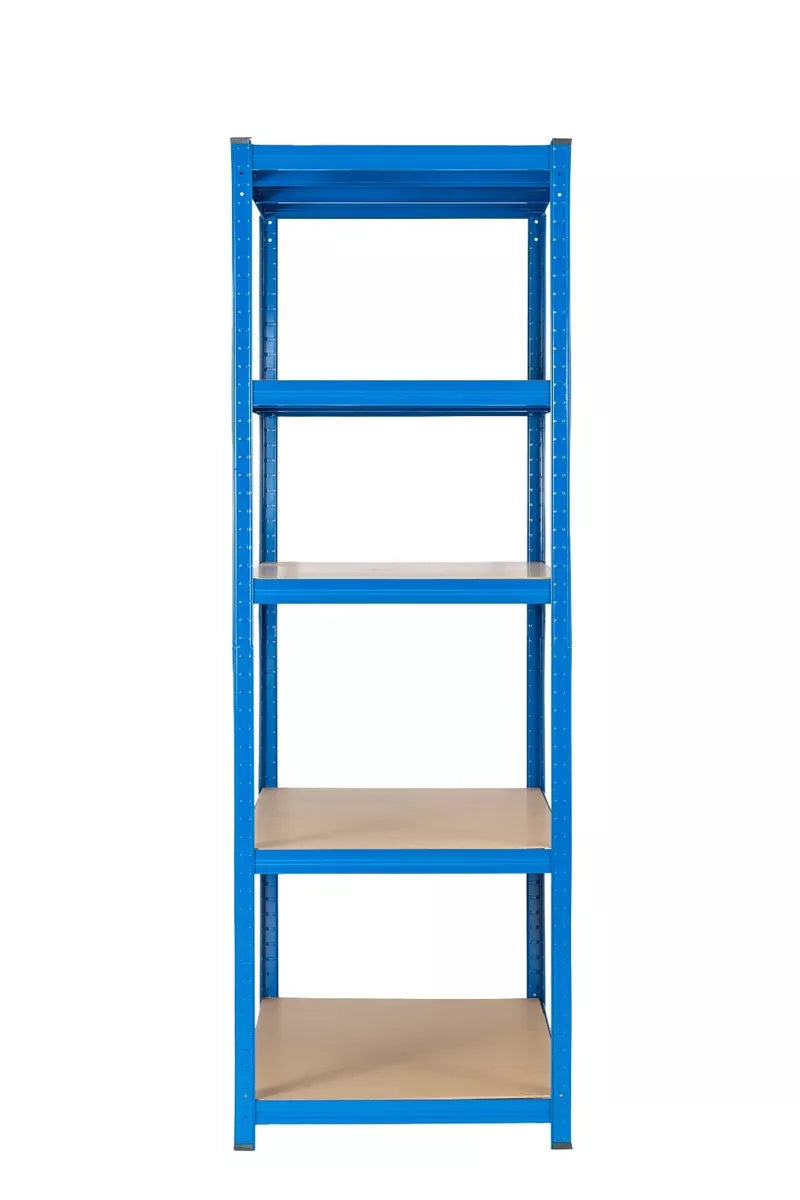 5 Tier Blue Metal Garage Shelving Unit 1000kg 180x120x60cm