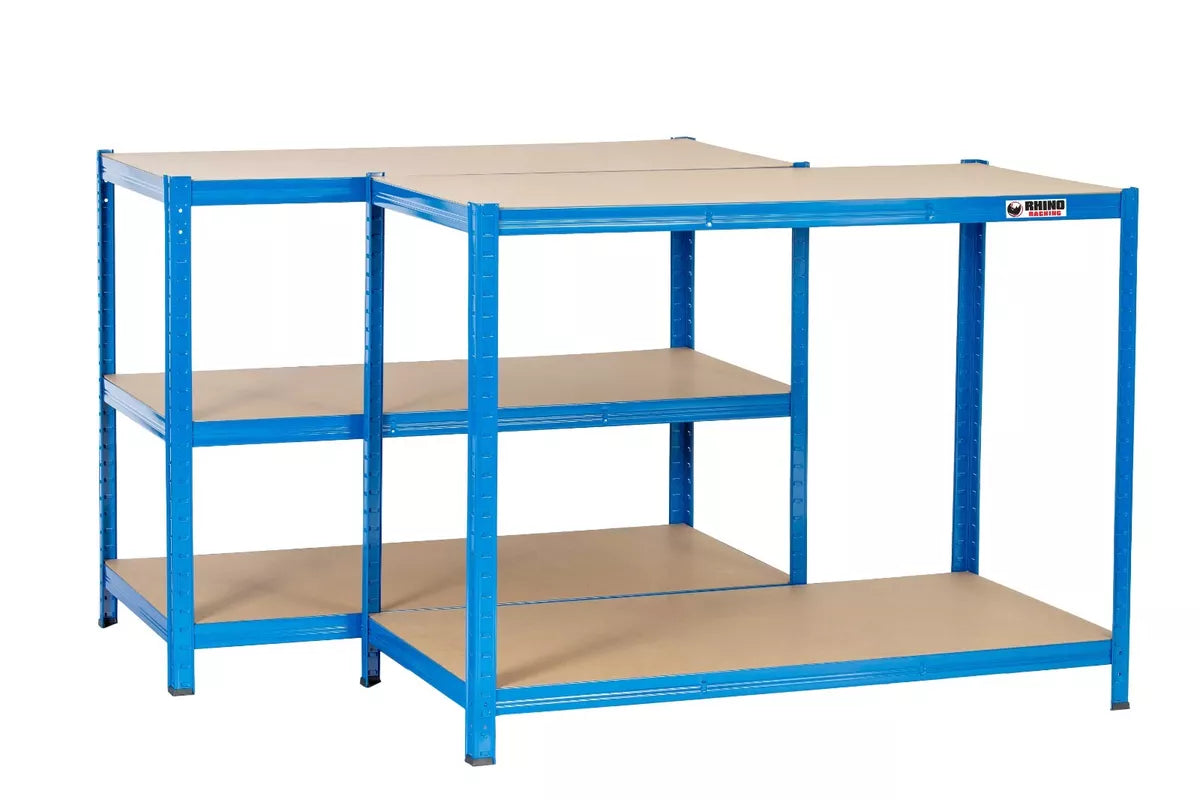 5 Tier Blue Metal Garage Shelving Unit 1000kg 180x120x60cm