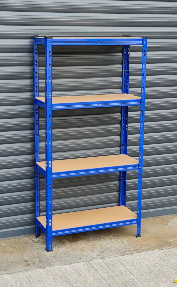 Garage Racking 4 tier Shelving 150x75x30cm Unit Boltless Heavy Duty Metal Shelf UKDC