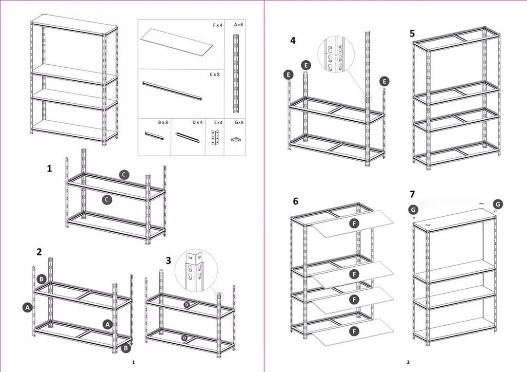 Garage Racking 4 tier Shelving 150x75x30cm Unit Boltless Heavy Duty Metal Shelf UKDC