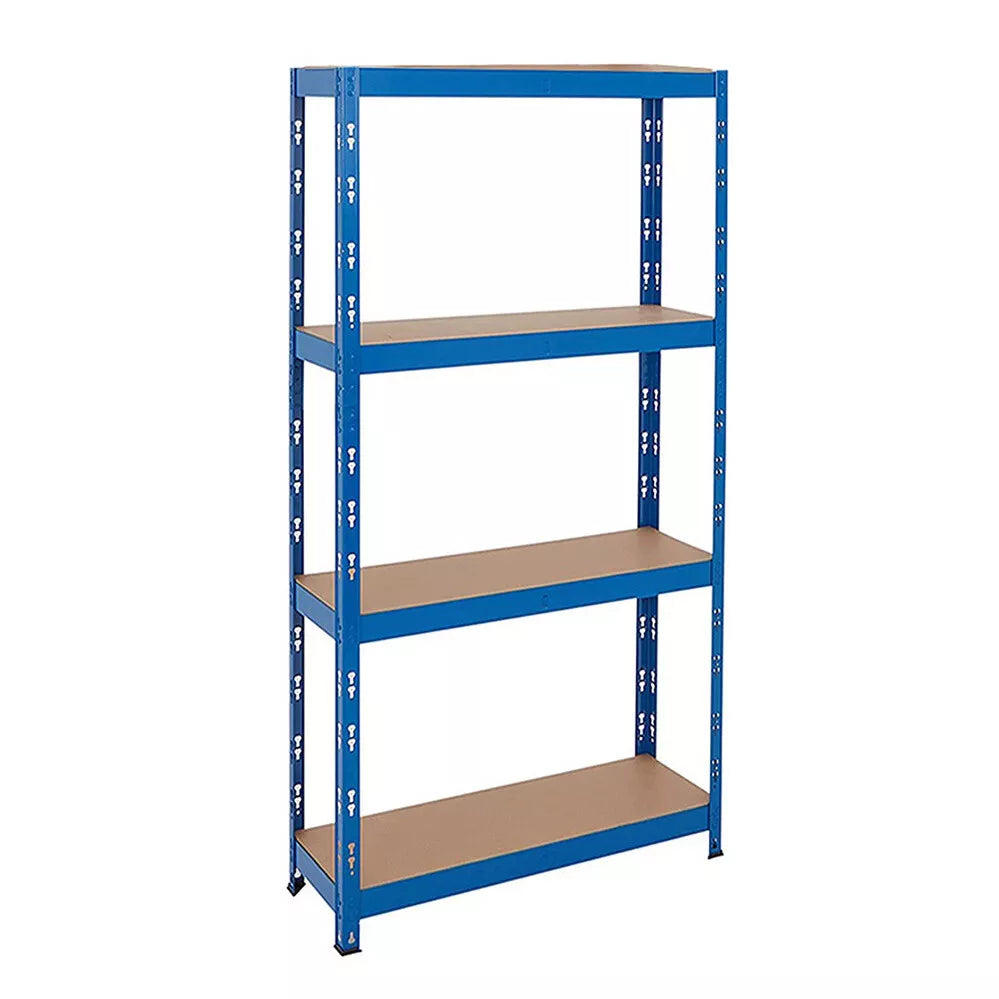 Garage Racking 4 tier Shelving 150x75x30cm Unit Boltless Heavy Duty Metal Shelf UKDC