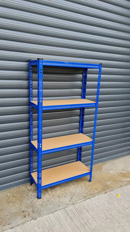 Garage Racking 4 tier Shelving 150x75x30cm Unit Boltless Heavy Duty Metal Shelf UKDC