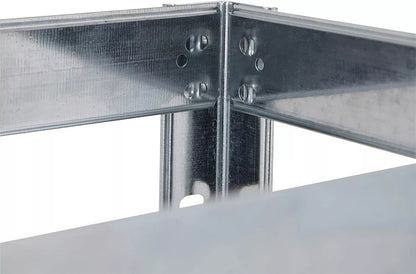 Garage Racking 4 tier Shelving 150x75x30cm Unit Boltless Heavy Duty Metal Shelf UKDC