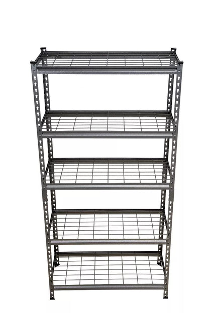 5 Tier Metal Wire Shelving Unit Storage Rack - 1000kg Load Weight, Black